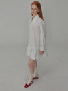 Cotton shirring mini shirt dress White - OPENING SUNSHINE - BALAAN 3