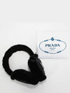 Triangular logo shearling earmuff 9Y1GQD FXF F0990 - PRADA - BALAAN 3