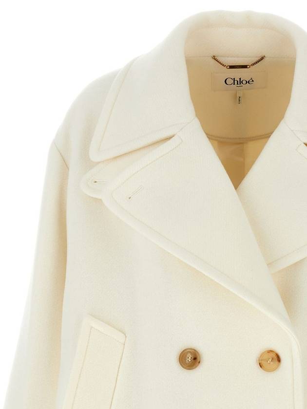 Chloé White Wool Coat - CHLOE - BALAAN 3