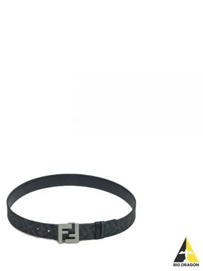 Square FF Buckle Reversible Leather Belt Black - FENDI - BALAAN 2