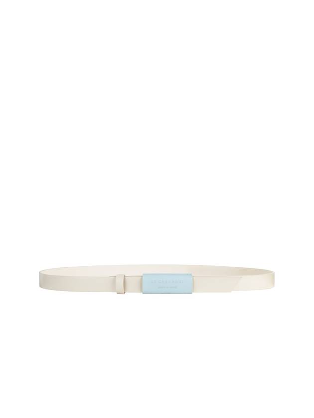 Timothea Block Leather Belt Sky Ivory - LECHROMAQI - BALAAN 2