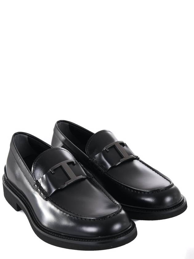 T Timeless Leather Loafers Black - TOD'S - BALAAN 3