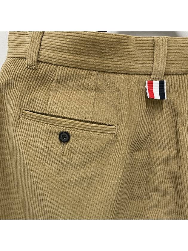 Men's Corduroy Straight Pants Beige - THOM BROWNE - BALAAN 8