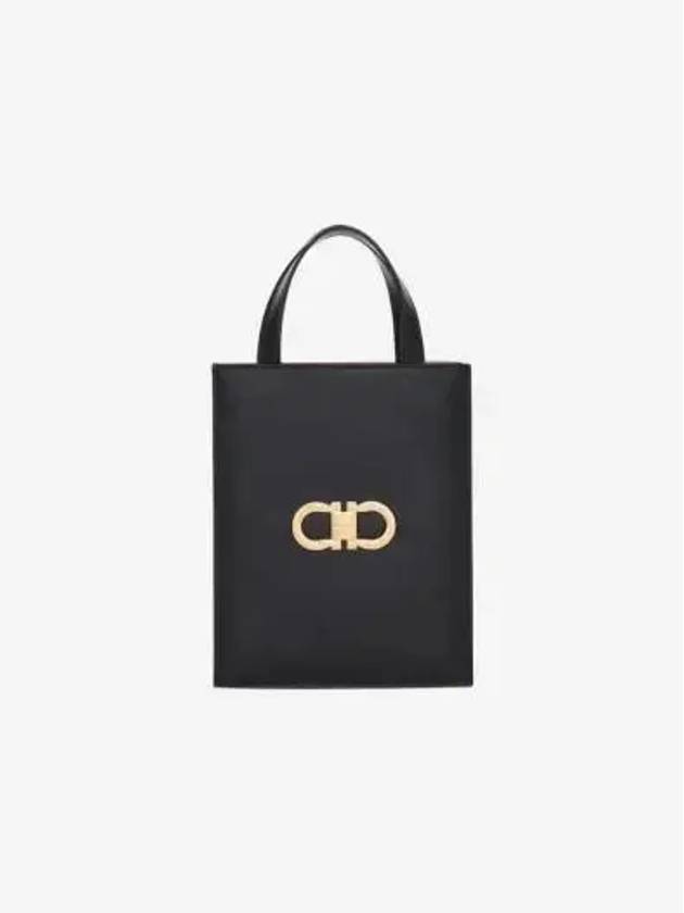 Mini Tote Bag Black - SALVATORE FERRAGAMO - BALAAN 2