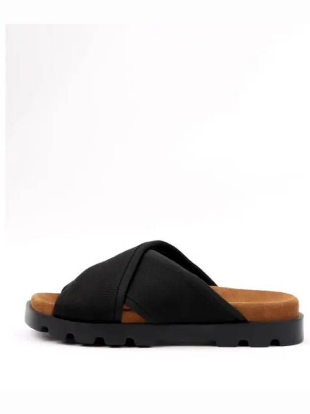 Brutus Textile Cross Strap Sandals Black - CAMPER - BALAAN 2