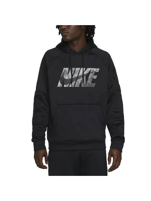 Therma-Fit Pullover Fitness Hoodie Hoodie Black - NIKE - BALAAN 1