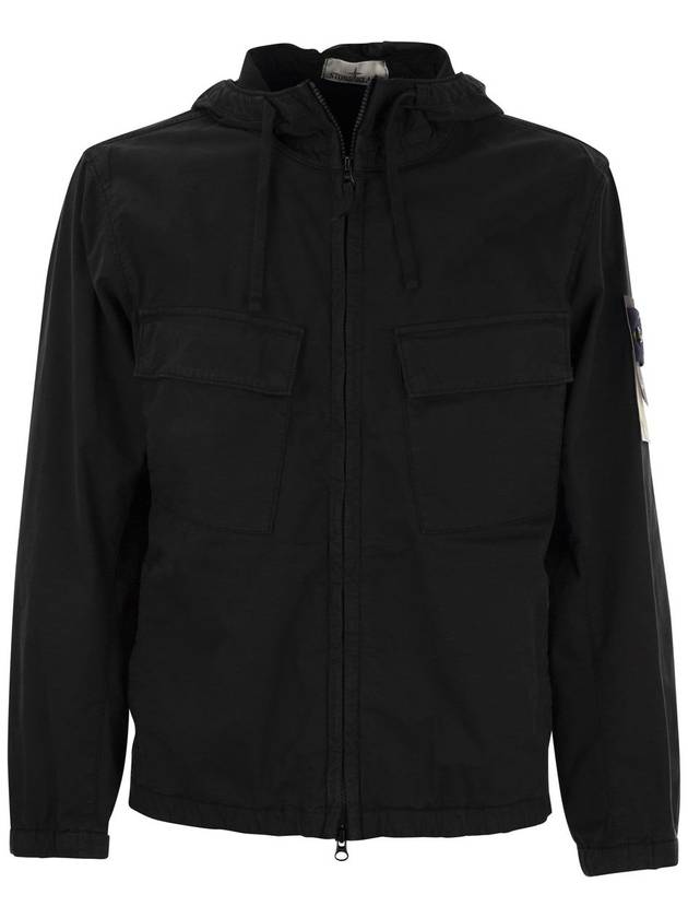 Garment Dyed Crinkle Reps R Nylon Jacket Black - STONE ISLAND - BALAAN 2