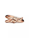 Tiffany Note Double Low Ring Rose Gold 70153475 - TIFFANY & CO. - BALAAN 1