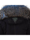 Women's Fox Fur Long Field Suit Black W2834L - AS65 - BALAAN 7