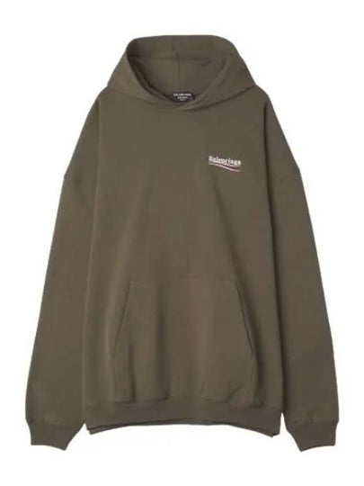 Men's Political Campaign Large Fit Hoodie Khaki - BALENCIAGA - BALAAN 2