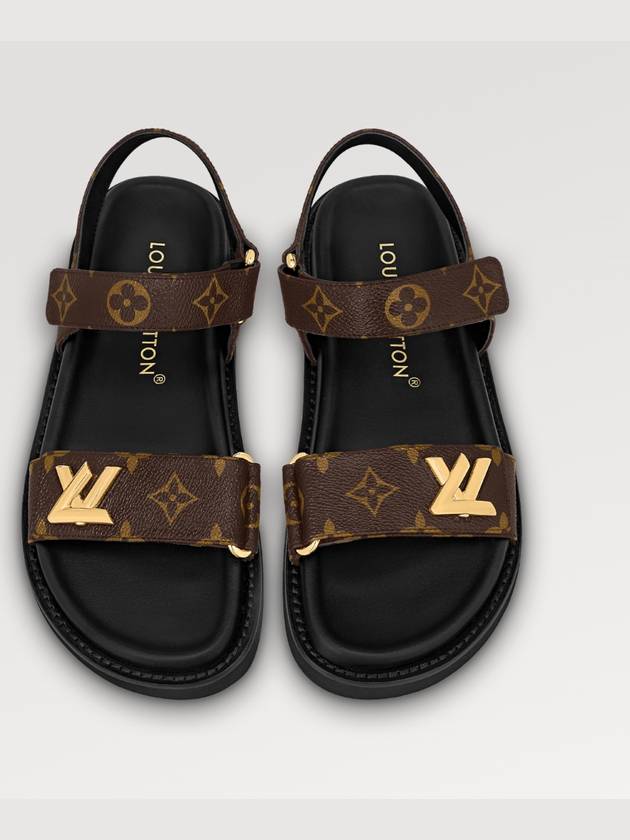 LV Sunset Comfort Flat Sandals Brown - LOUIS VUITTON - BALAAN 2