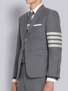 Plain Weave Suiting 4 Bar Classic Sport Jacket Medium Grey - THOM BROWNE - BALAAN 4