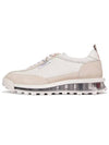 Women Vitello Calf Tech Runner Clear Sole Low Top Sneakers White - THOM BROWNE - BALAAN 3