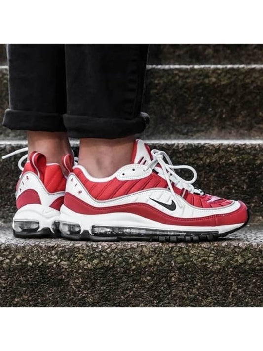 Air Max 98 Low Top Sneakers White Red - NIKE - BALAAN 2