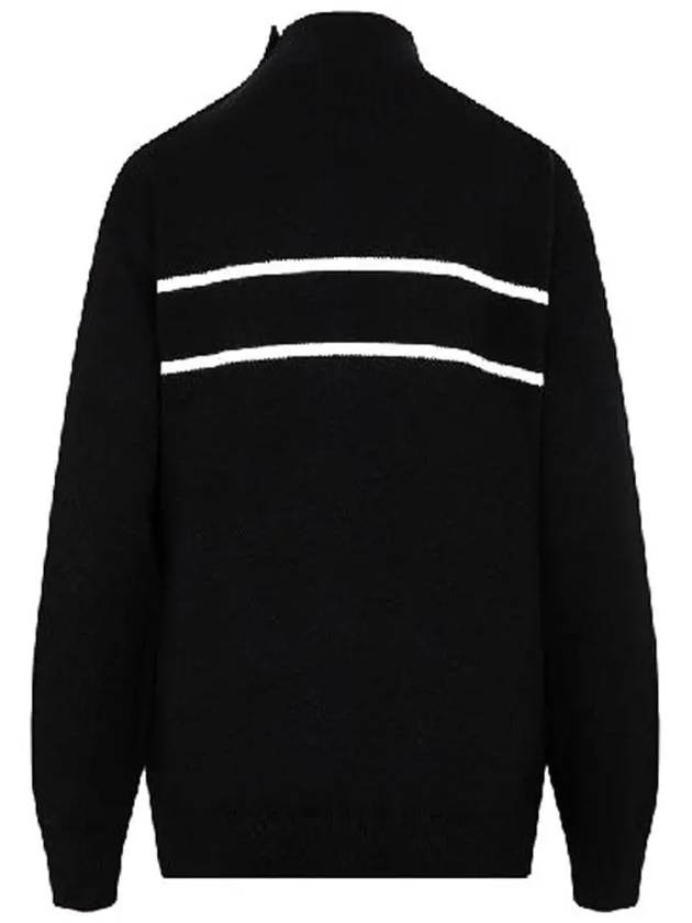 logo line neck button knit black 9F000 11 M1131 999 - MONCLER - BALAAN 3