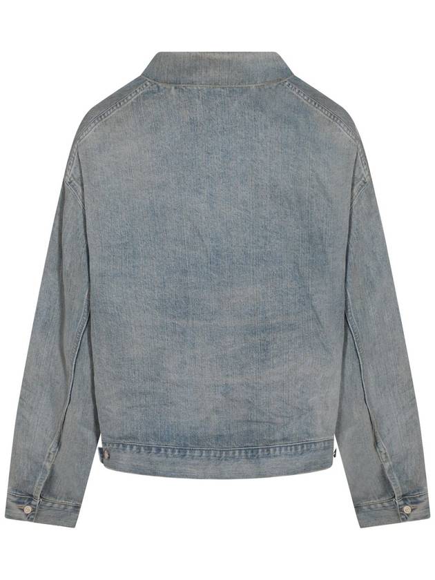 Off-Shoulder Denim Jacket Blue - BALENCIAGA - BALAAN 4