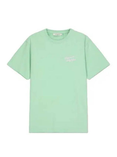 Mini Handwriting Logo Cotton Short Sleeve T-Shirt Mist Green - MAISON KITSUNE - BALAAN 2