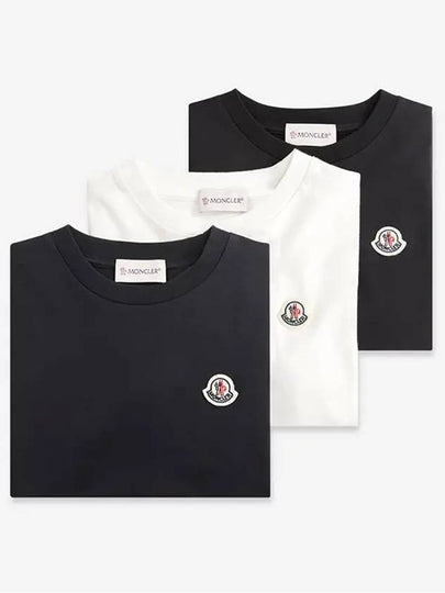 Kids Logo Patch Cotton Short Sleeve T-Shirt 3 Pack - MONCLER - BALAAN 2