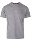 Tricromia Three Print Cotton Jersey T-Shirt Grey - STONE ISLAND - BALAAN 1