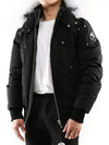 Men's Ballistic Bomber Jacket White Fox Fur Black - MOOSE KNUCKLES - BALAAN 6