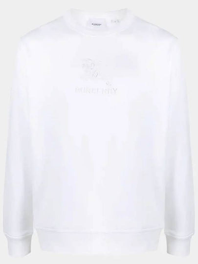 Embroidered EKD Logo Sweatshirt White - BURBERRY - BALAAN 2