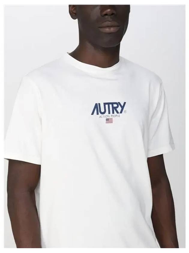 Iconic Logo Crew Neck Short Sleeve T-Shirt White - AUTRY - BALAAN 3