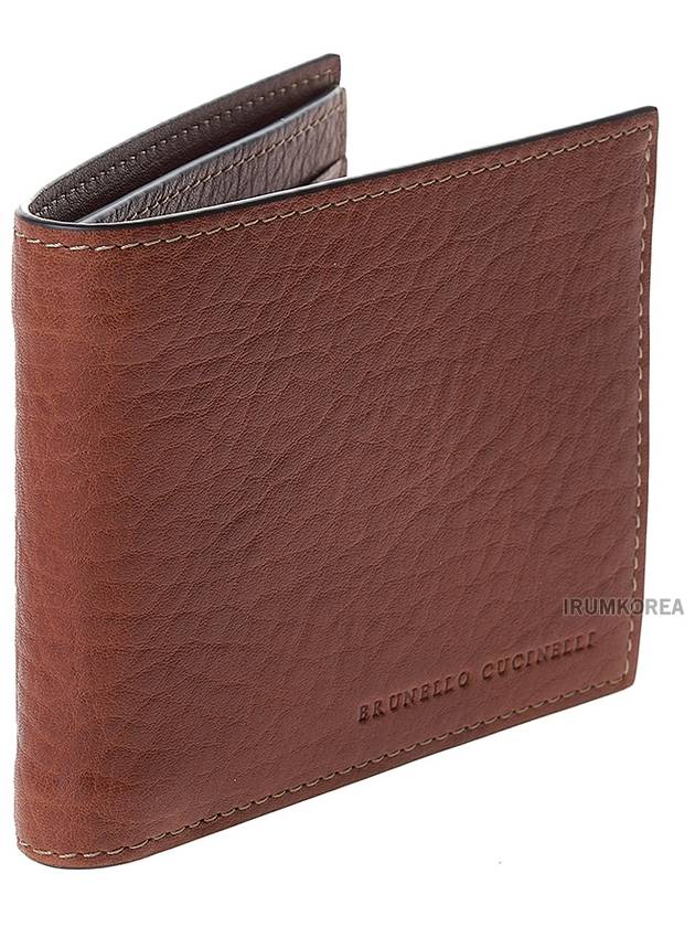 Full Grain Calfskin Billfold Halfwallet Brown - BRUNELLO CUCINELLI - BALAAN 3