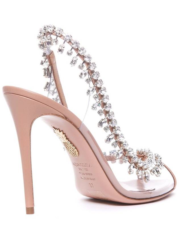 Aquazzura Powder Pink Leather Temptation Sandals - AQUAZZURA - BALAAN 2