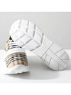 Vintage Check And Leather Sneakers White Archive Beige - BURBERRY - BALAAN 6