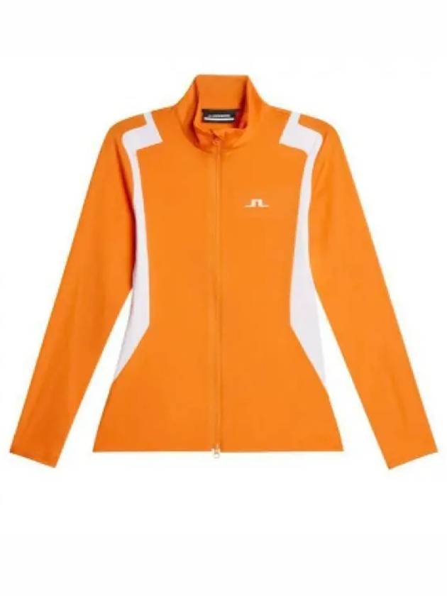 Women's Mae Zip Mid Layer Track Jacket Orange - J.LINDEBERG - BALAAN 2