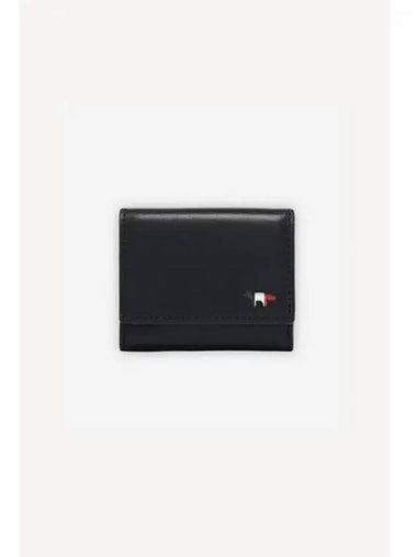 Maison Kitsune TRICOLOR FOX ULTRA COMPACT WALLET BLACK - MAISON KITSUNE - BALAAN 1