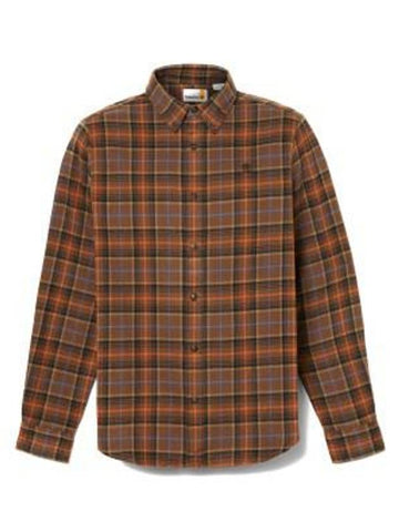 Timberland Midweight Flannel Check Shirt Chocolate Chip Yd Clothing - TIMBERLAND - BALAAN 1