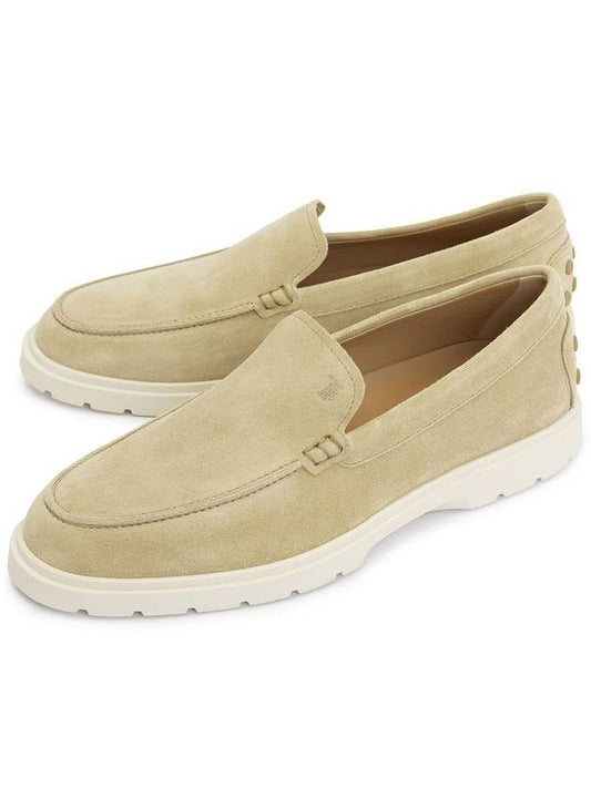 Casual Suede Slipper Loafers Beige - TOD'S - BALAAN 2