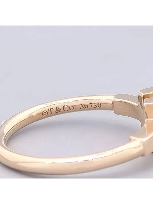 Tiffany 18K Rose Gold T Collection Wire Ring No 8 - TIFFANY & CO. - BALAAN 3