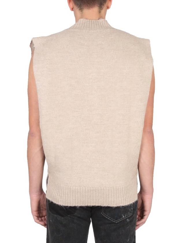 Wool Alpaca Tabard Vest Beige - MAISON MARGIELA - BALAAN 4