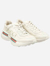 Rhyton Logo Leather Sneakers Ivory - GUCCI - BALAAN 2