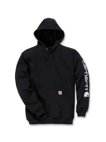 Midweight Logo Hood Black K288 001 - CARHARTT - BALAAN 1