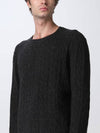 Embroid Logo Cable Knit Top Dark Grey - POLO RALPH LAUREN - BALAAN 4