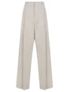 Cotton Silk Wide Leg Slacks Beige - BOTTEGA VENETA - BALAAN 2