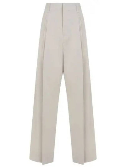 Cotton Silk Wide Leg Slacks Beige - BOTTEGA VENETA - BALAAN 2