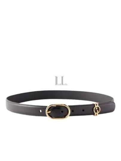 Round Interlocking G Leather Belt Navy - GUCCI - BALAAN 2