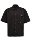 Cotton Popeline Short Sleeve Shirt Black - CP COMPANY - BALAAN 2