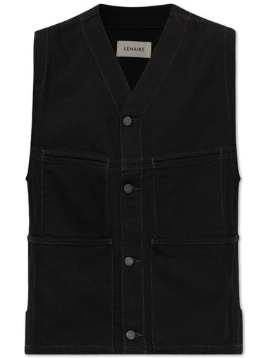 Lemaire Denim Vest, Women's, Black - LEMAIRE - BALAAN 1