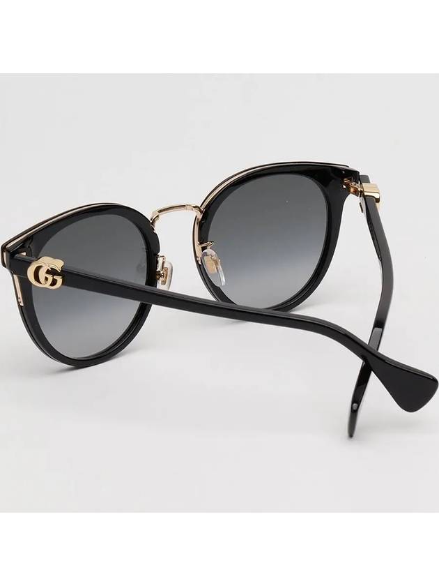 Eyewear GG Logo Round Sunglasses Grey Black - GUCCI - BALAAN 4