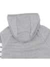 Engineered 4-Bar Stripe Loopback Jersey Knit Zip Up Hoodie Light Grey - THOM BROWNE - BALAAN 9