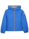 Kids URVILLE Logo Patch Hooded Jacket Blue 1A00088 68352 719 8 10A - MONCLER - BALAAN 3