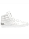 Ace Leather High Top Sneakers White - GUCCI - BALAAN 2