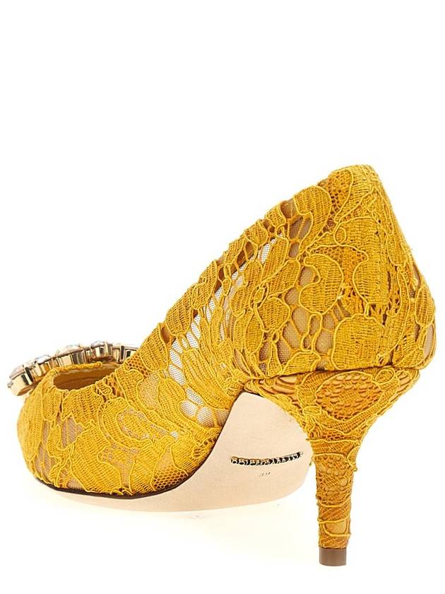 Brooch Lace Rainbow Pumps Heel Yellow - DOLCE&GABBANA - BALAAN 4