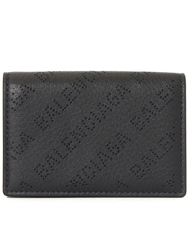 logo perforated mini wallet black - BALENCIAGA - BALAAN.