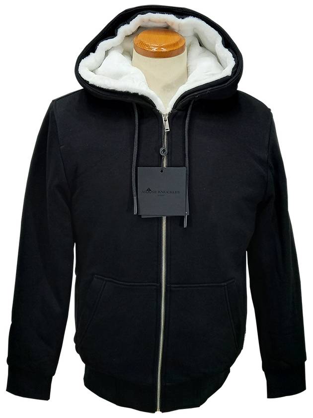 Classic Bunny Zip Up Hoodie White Lining Black - MOOSE KNUCKLES - BALAAN 2